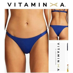 Vitamin A Carmen Teeny low rise bottom sapphire blue Ecolux size 8 medium